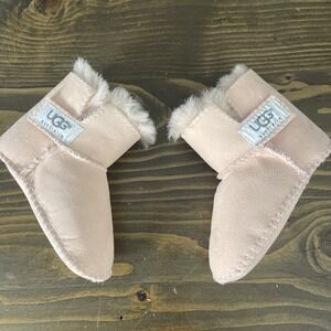 UGG Pink Erin Booties Boots Infant Size M 12-18 Months Sheepskin 5202